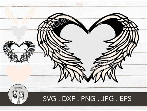 heart with wings images|heart with angel wings template.